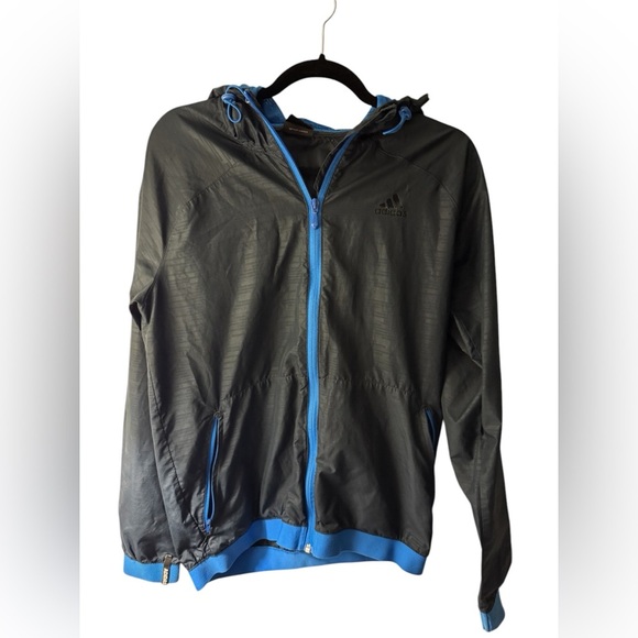 Adidas Mens Multicolor Full Zip Windbreaker - Picture 1 of 7